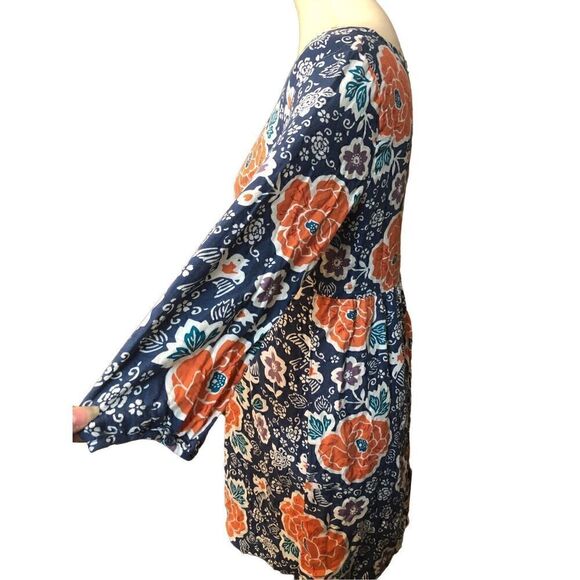 Old Navy blue mini boho floral blue dress M - Picture 4 of 13